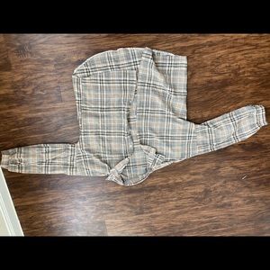Brown plaid flannel